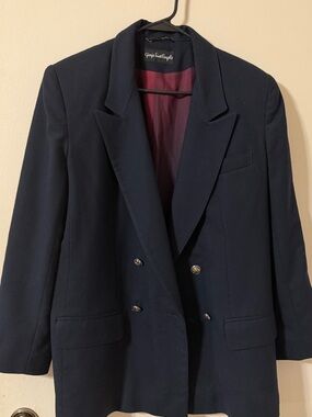 Giorgio Sant Angelo Women's Navy Double-Breasted Blazer